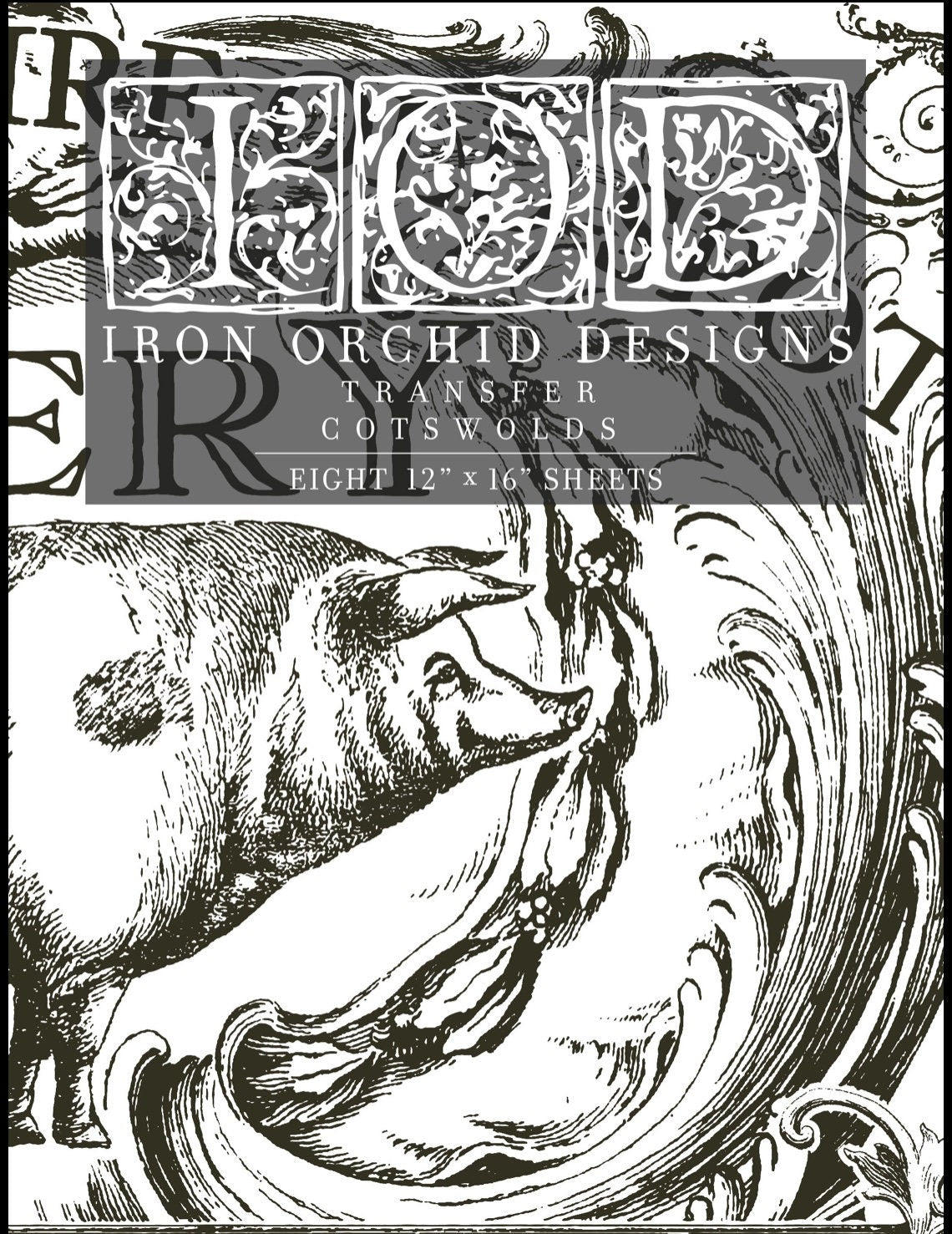 IOD Cotswolds Rub On Transfer Sheet