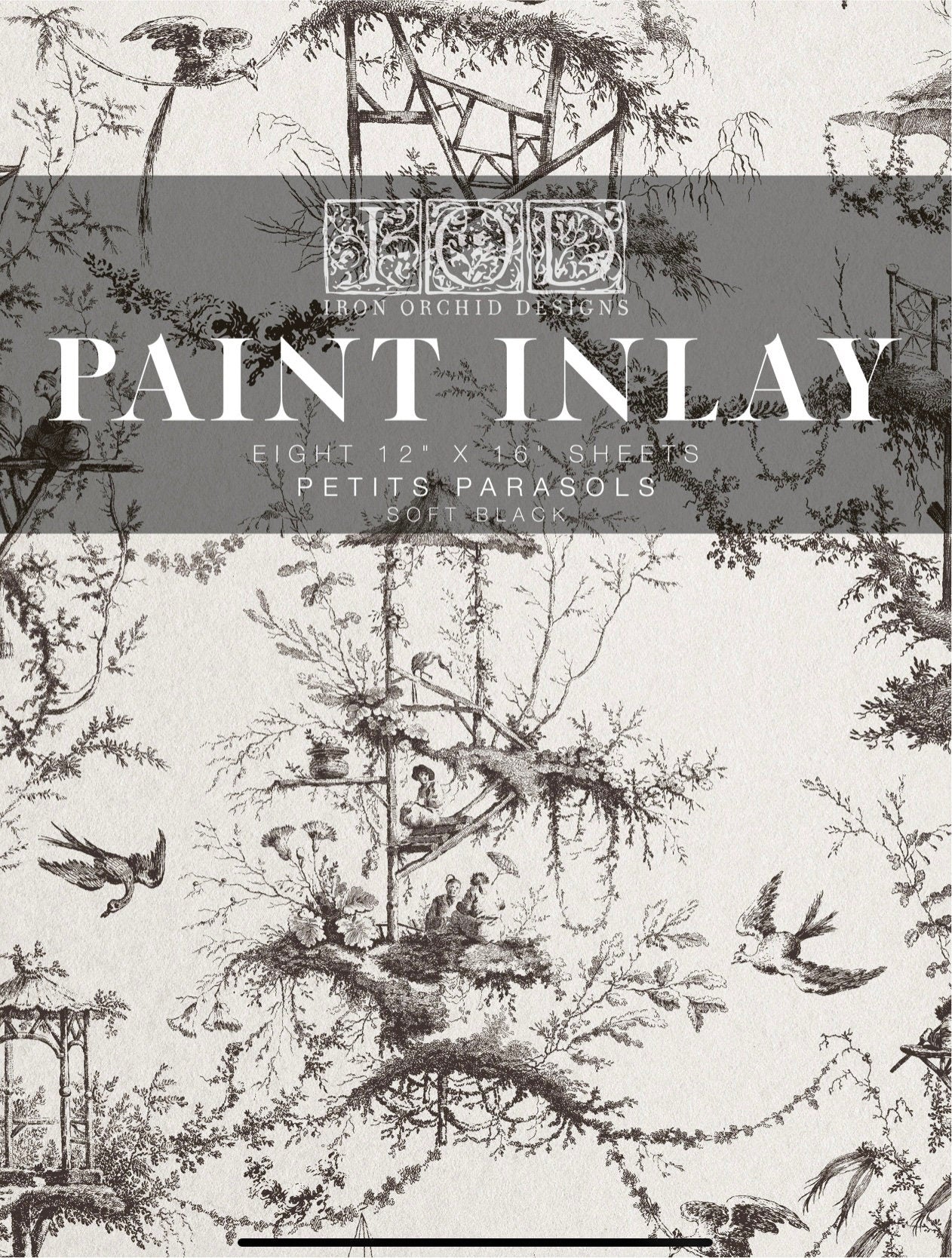 IOD Petits Parasols Paint Inlay Sheet