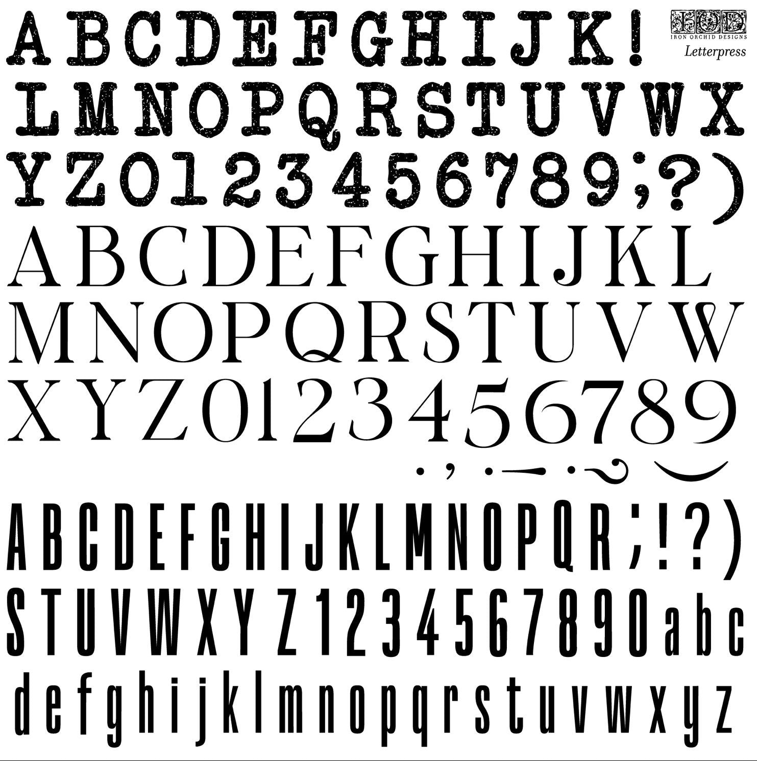 IOD Letterpress Decor Stamp