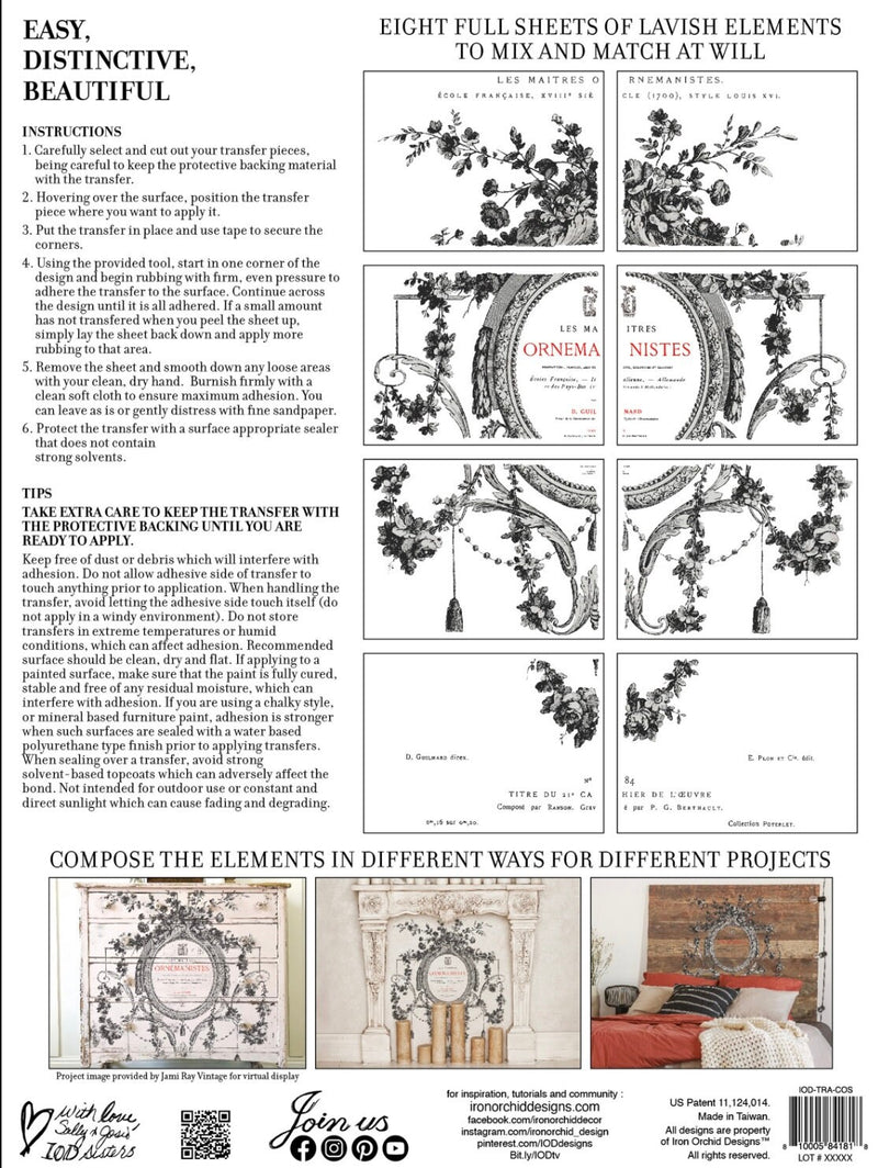 IOD Cosette Rub On Transfer Sheet