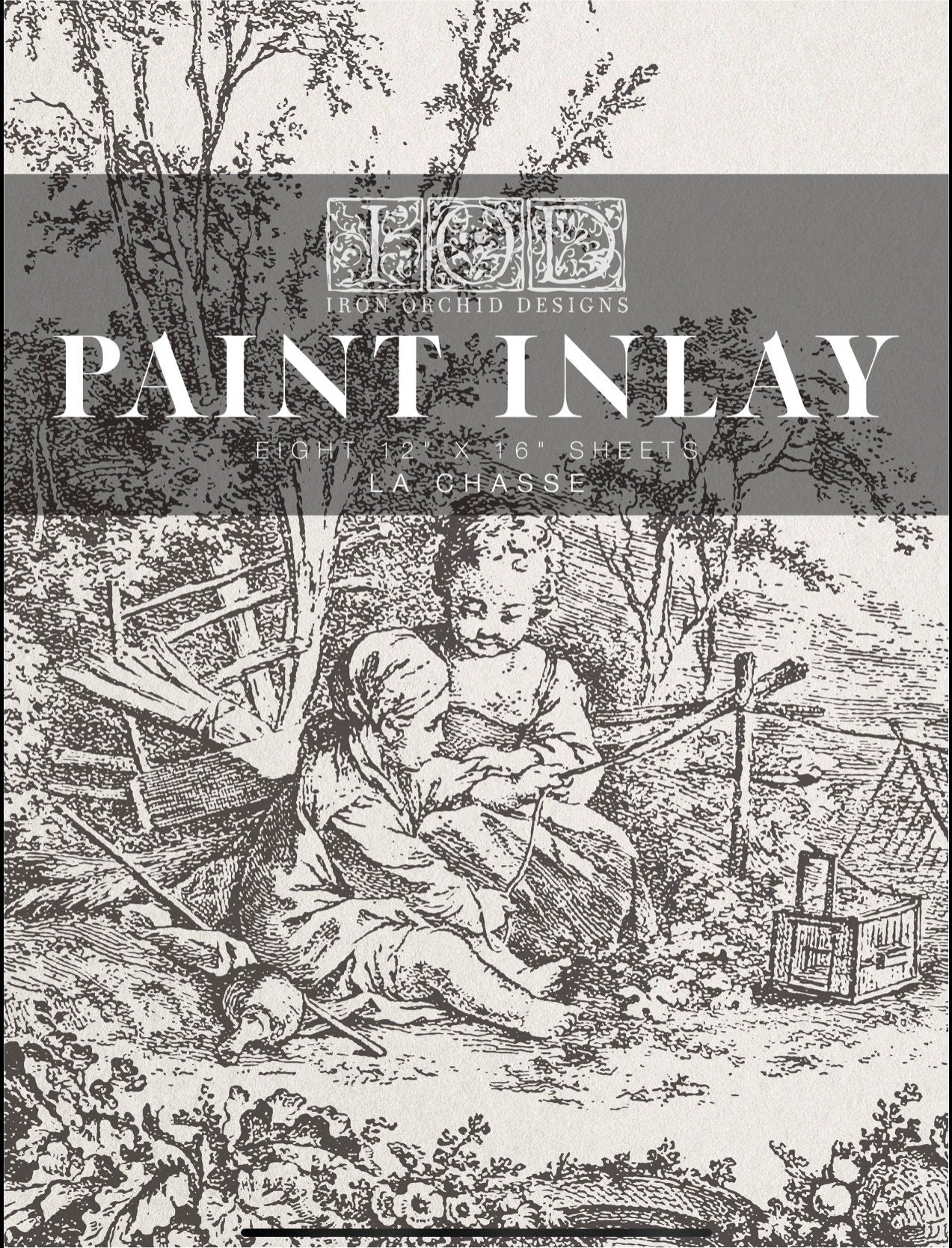 IOD La Chasse Paint Inlay Sheet