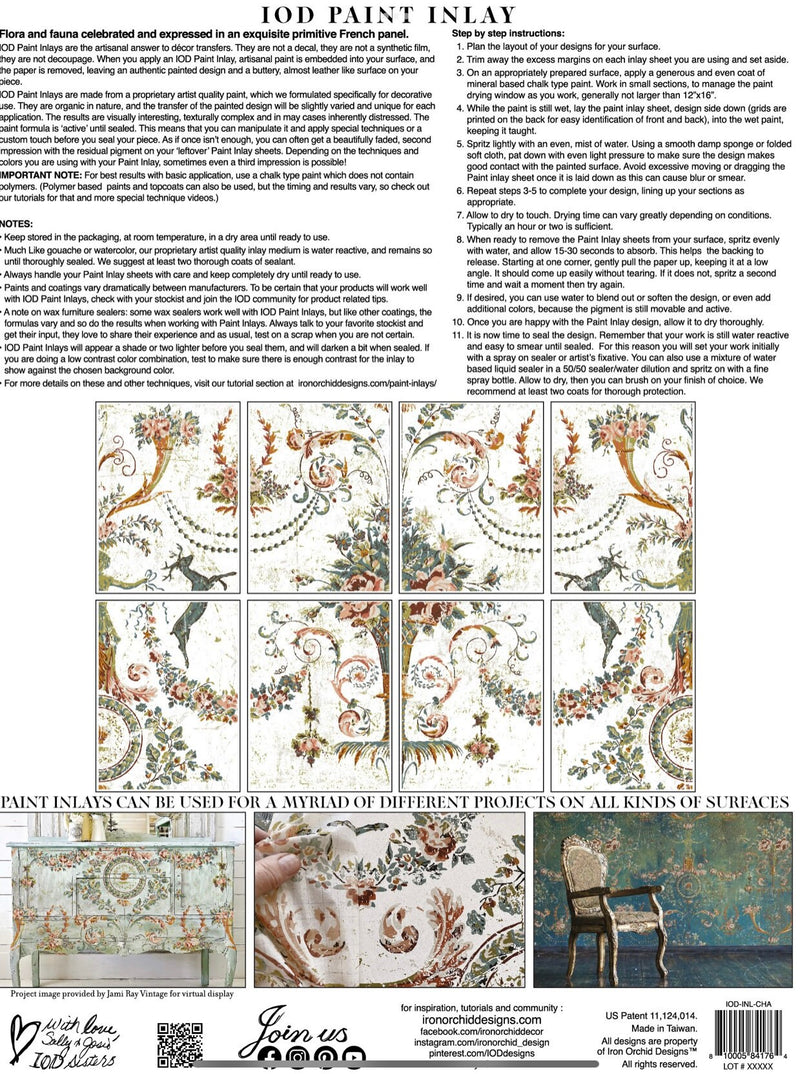 IOD Chateau Paint Inlay Sheet