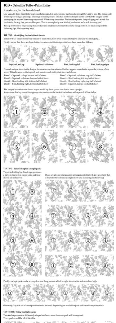 IOD Griselle Toile Paint Inlay Sheet
