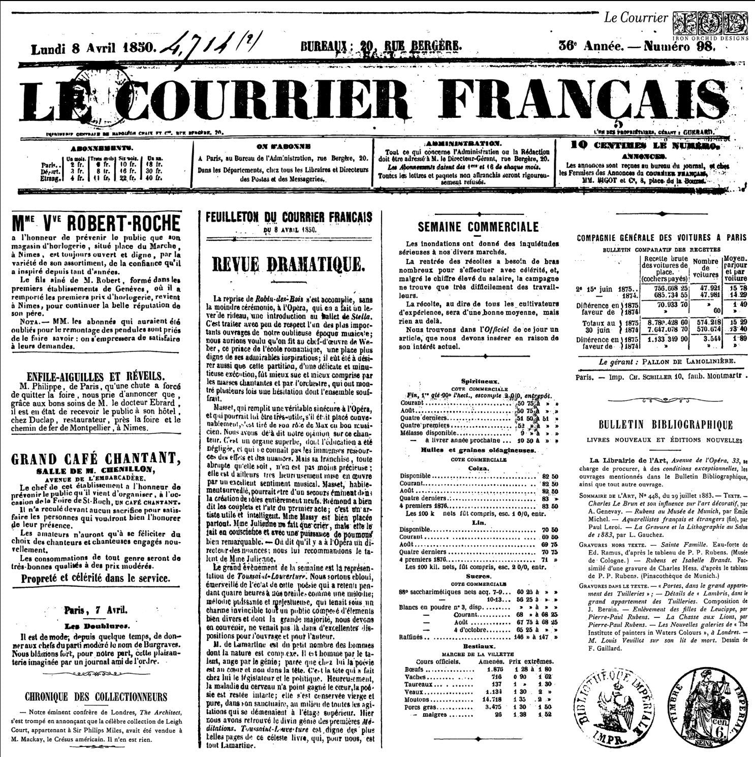 IOD Le Courrier Decor Stamp