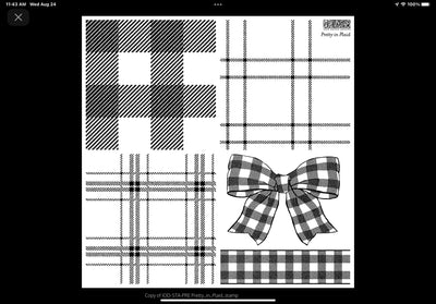 IOD Pretty In Plaid Christmas Decor Stamp