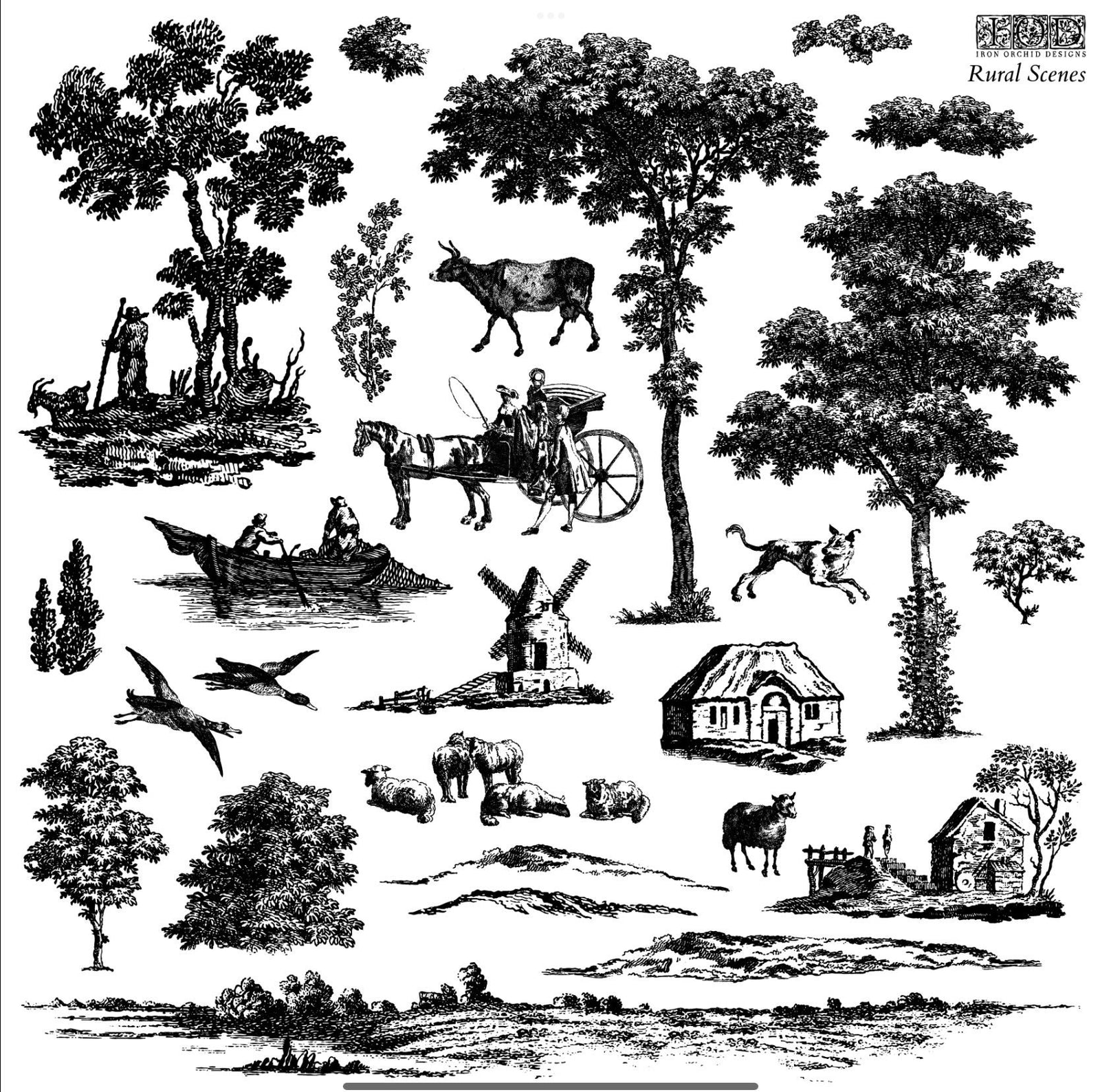 IOD Rural Scenes Decor Stamp
