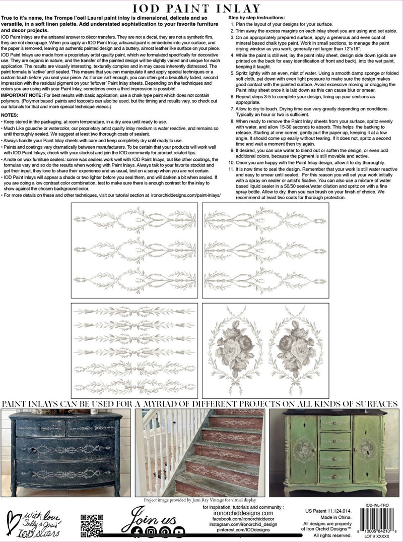 IOD Trompe L’oeil Paint Inlay Sheet