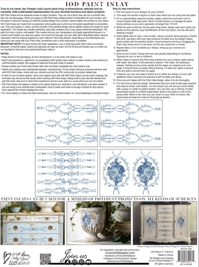IOD Trompe L’oeil Paint Inlay Sheet