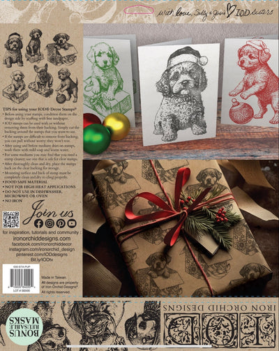 IOD Christmas Pups Decor Stamp