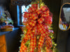 The Annie Red Tan & Green Country Christmas Tree Topper Bow