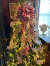 The Princess Pink & Rose Gold Christmas Tree Topper Bow
