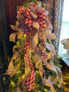 The Princess Pink & Rose Gold Christmas Tree Topper Bow