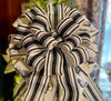 The Chauncey Cream & Black Pheasant luxury Christmas Tree Topper Bow