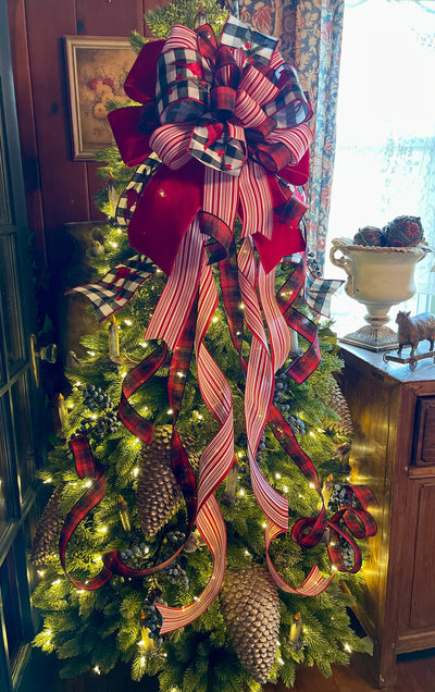 The Renee Cardinal Christmas Tree Topper Bow
