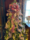 The Princess Pink & Rose Gold Christmas Tree Topper Bow
