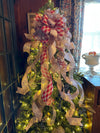 The Princess Pink & Rose Gold Christmas Tree Topper Bow