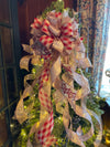 The Princess Pink & Rose Gold Christmas Tree Topper Bow