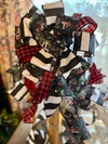 The Amanita Cranberry Red Black & White Christmas Tree Bow