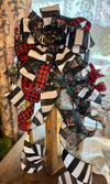 The Amanita Cranberry Red Black & White Christmas Tree Bow