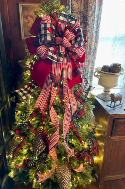 The Renee Cardinal Christmas Tree Topper Bow