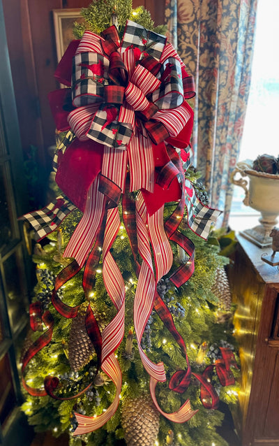 The Renee Cardinal Christmas Tree Topper Bow
