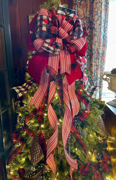 The Renee Cardinal Christmas Tree Topper Bow