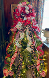 The Bonnie Red Black Green & White Christmas Tree Topper Bow