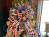 The Pierre Royal Blue Red Black & Gold Christmas Tree Topper Bow