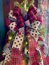 The Abigail Buffalo Check Christmas Tree Topper Bow