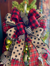 The Abigail Buffalo Check Christmas Tree Topper Bow