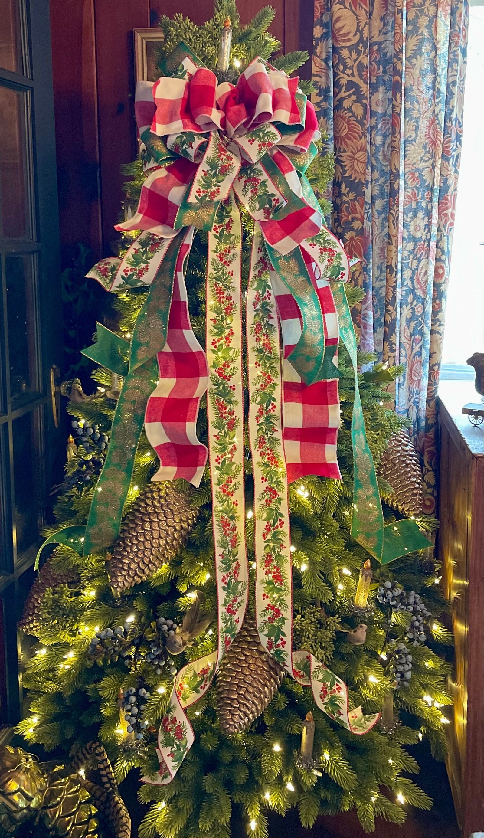 The Maryanne XL Christmas Tree Topper Bow
