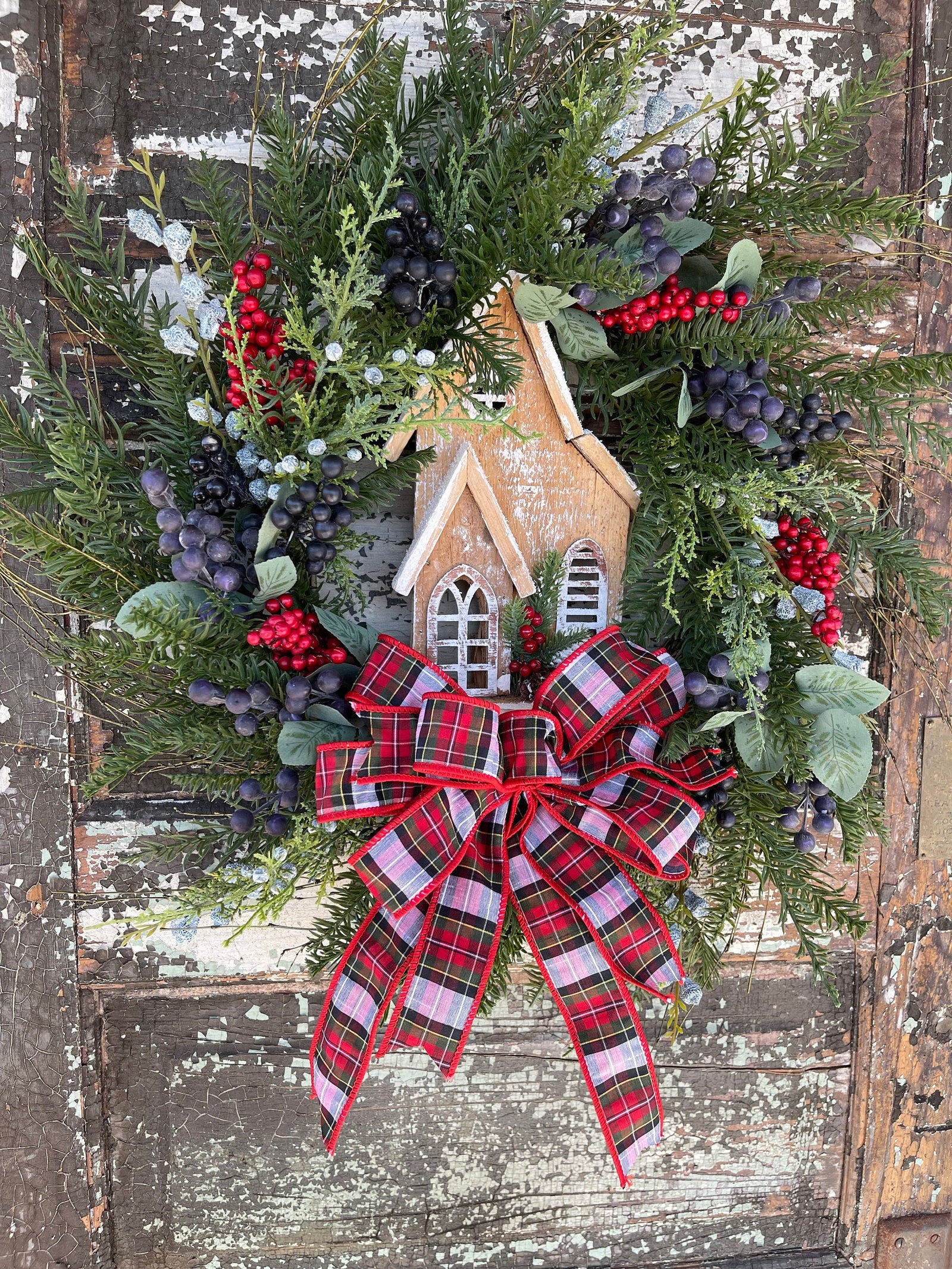 The Kelly Winter Woodland Christmas Wreath For Front Door