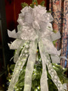 The Elsa Silver & White Christmas Tree Topper Bow