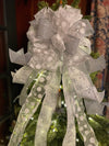 The Elsa Silver & White Christmas Tree Topper Bow