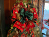 The Mae Red Green & Gold Christmas Tree Topper Bow