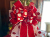 The Minnie Red & White Christmas Tree Topper Bow