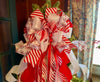 The Mitzi Red & White Christmas Tree Topper Bow