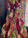 The Abigail Buffalo Check Christmas Tree Topper Bow