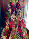 The Abigail Buffalo Check Christmas Tree Topper Bow