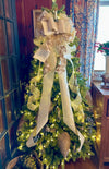 The Melody Ivory & Gold Christmas Tree Topper Bow