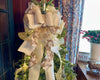 The Melody Ivory & Gold Christmas Tree Topper Bow