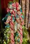 The Hayley Red White & Blue Whimsical Christmas Tree Topper Bow