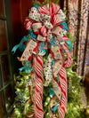 The Hayley Red White & Blue Whimsical Christmas Tree Topper Bow