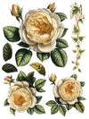 IOD Collage De Fleurs Rub On Transfer Sheet