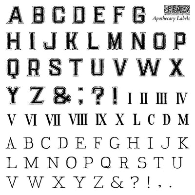 IOD Apothecary Labels Decor Stamp