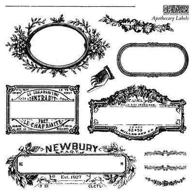 IOD Apothecary Labels Decor Stamp