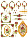 IOD Petite Fleur Red Paint Inlay Sheet