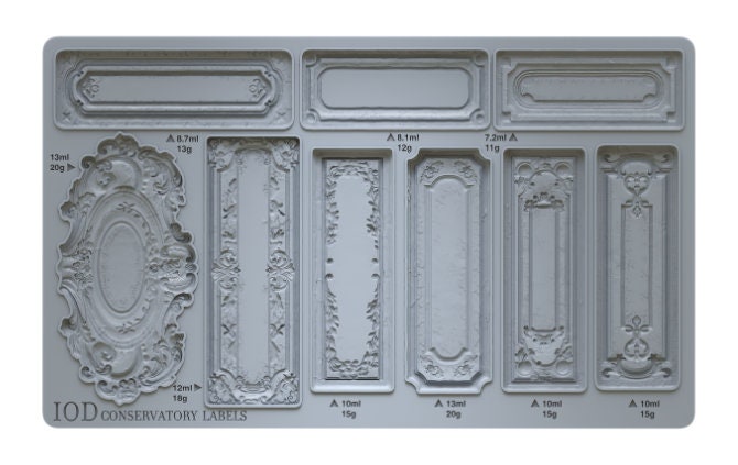 IOD Conservatory Labels Decor Mould