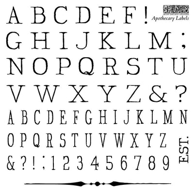 IOD Apothecary Labels Decor Stamp