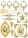 IOD Petite Fleur Pink Paint Inlay Sheet